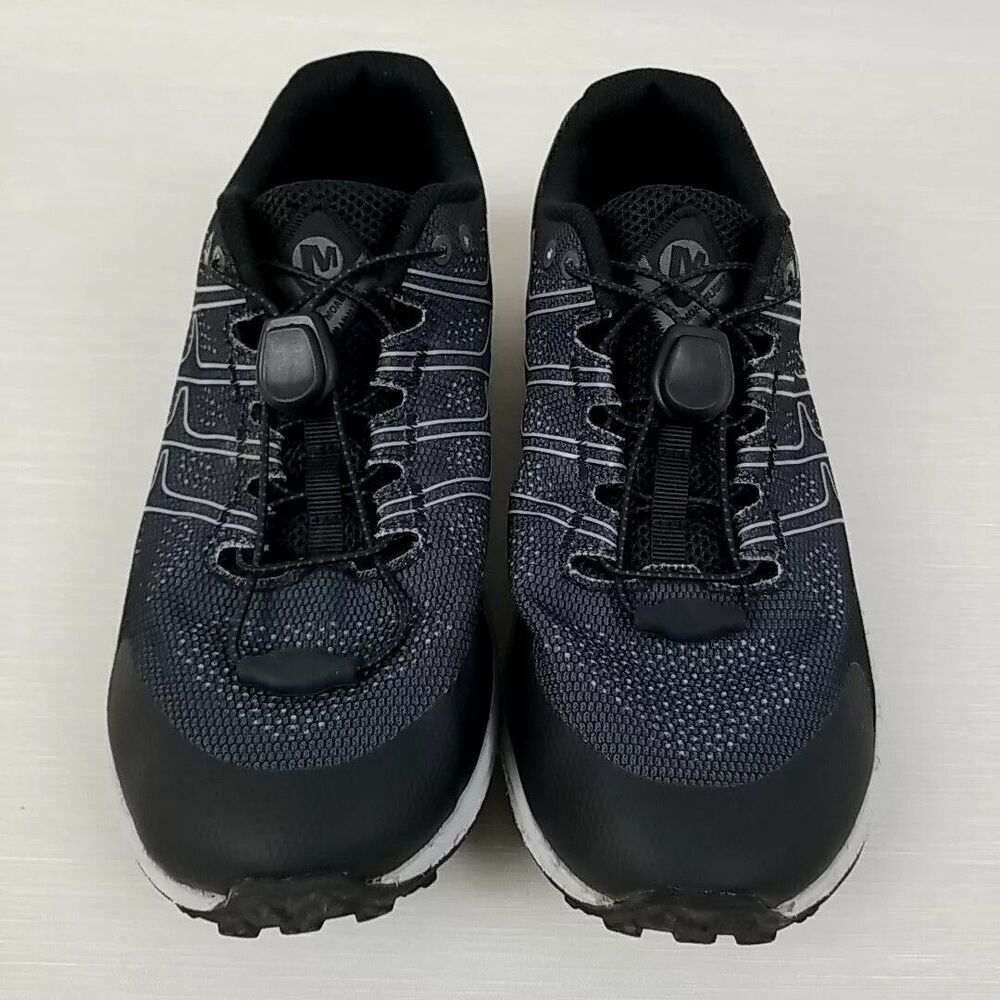 Merrell Moab Flights Kids Size 5.5m US, Trail Runners Hiking Shoes Black EUC
